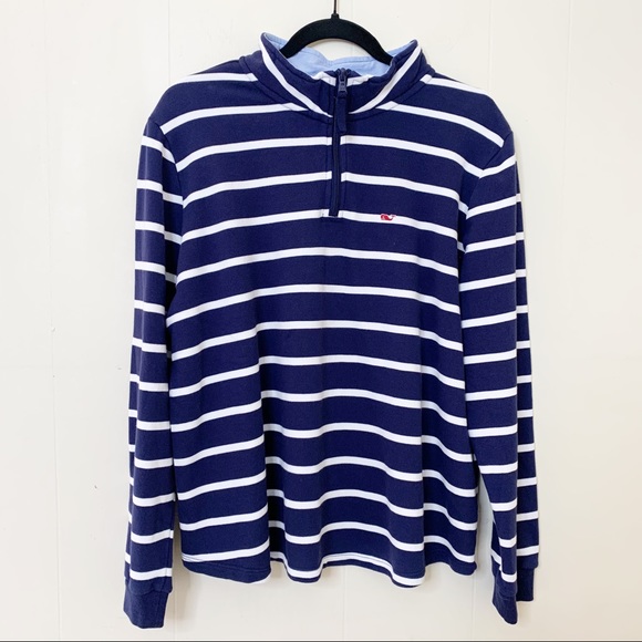 Vineyard Vines Tops - Vineyard Vines X Target navy stripe 1/4 zip XL